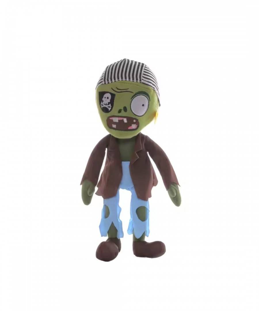 Jucarie din plus pentru copii, Pirate Zombie, Plants vs Zombies, verde, 25 cm