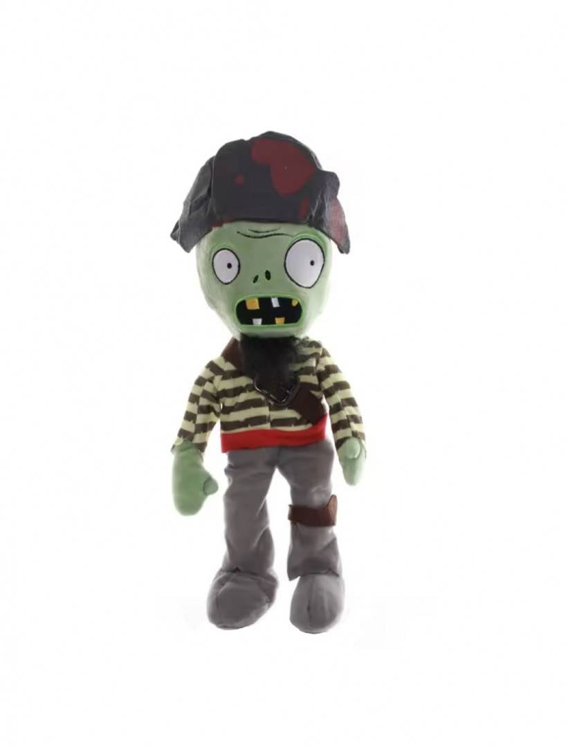 Jucarie din plus pentru copii, Swashbuckler Zombie, Plants vs Zombies, verde, 25 cm