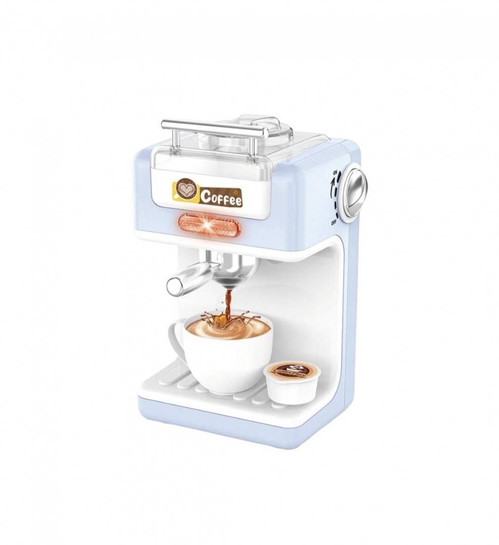 Jucarie interactiva, Aparat de cafea, albastru, 23 cm