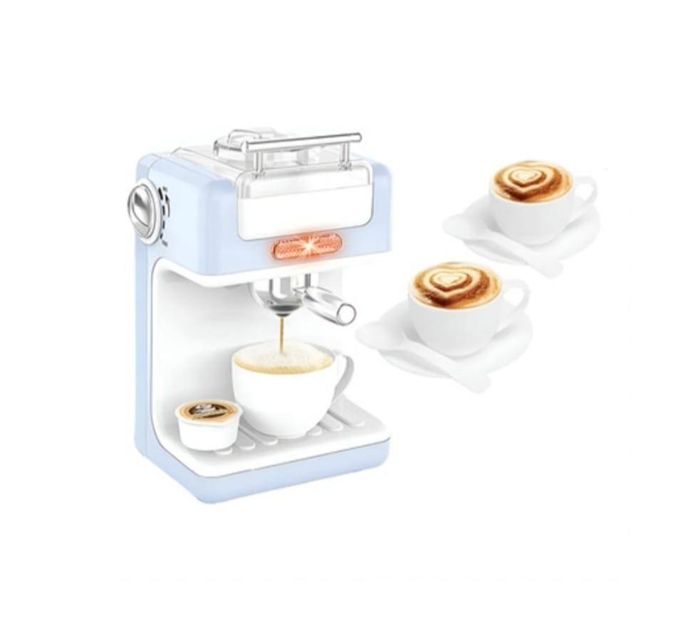 Jucarie interactiva, Aparat de cafea, albastru, 23 cm