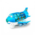 Jucarie interactiva, Avionul cu pasageri, lumini si sunete, albastru, 26 cm