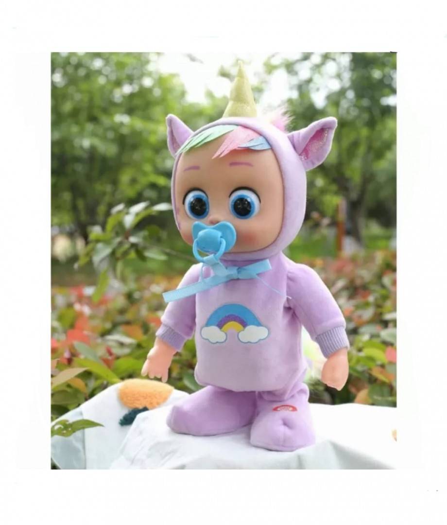Jucarie interactiva, Bebelus Cry, plimbaret, mov, 30 cm