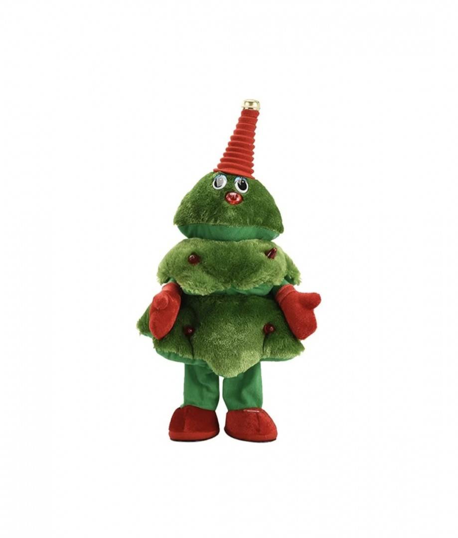 Jucarie interactiva, Bradutul dansator si muzical, verde, 40 cm