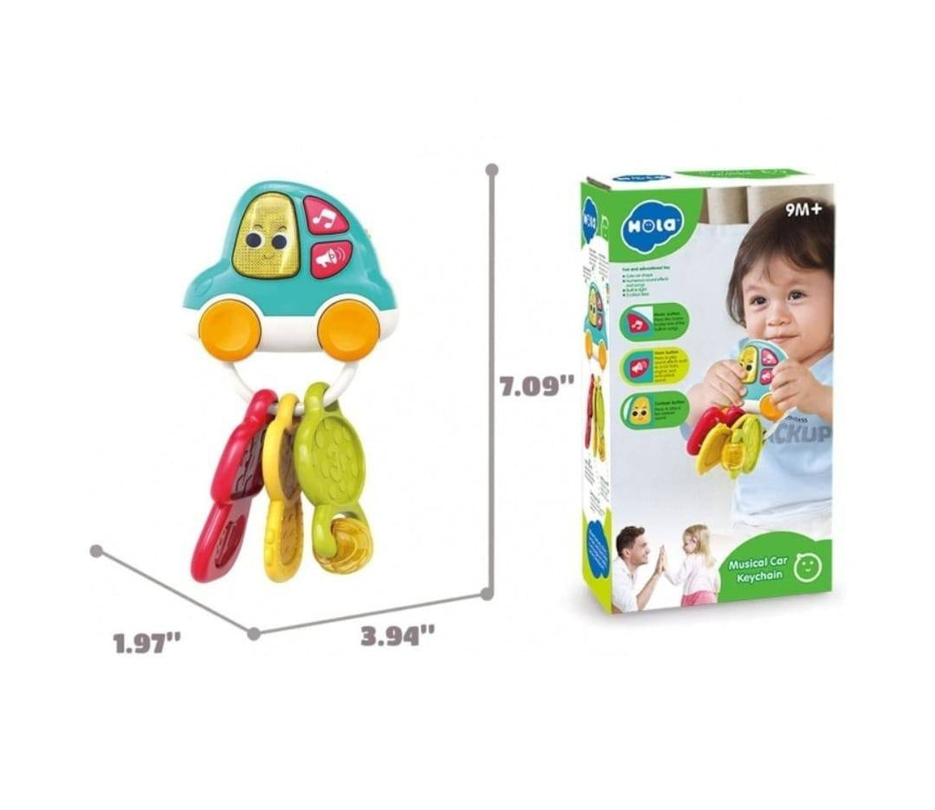 Jucarie interactiva, Breloc in forma de masinuta cu chei, multicolor