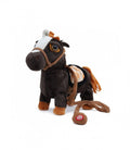 Jucarie interactiva, Calut cu lesa, MASHASHOP, merge, sunet, maro, 29 cm