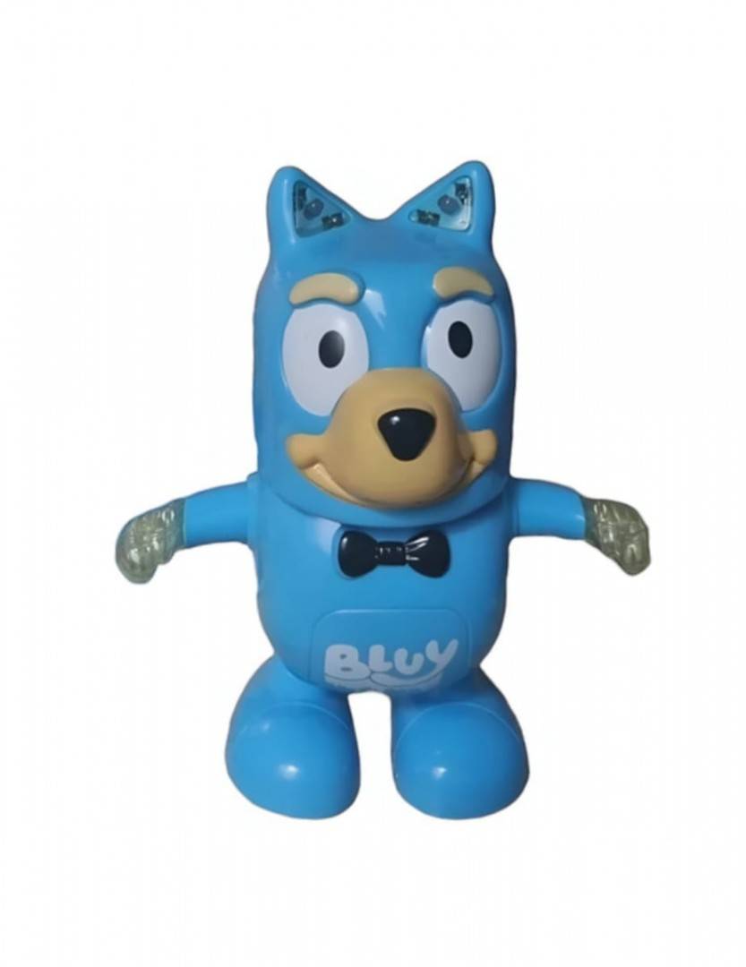 Jucarie interactiva, Catelul Bluey, sunete si lumini, MASHASHOP, albastru, 21 cm