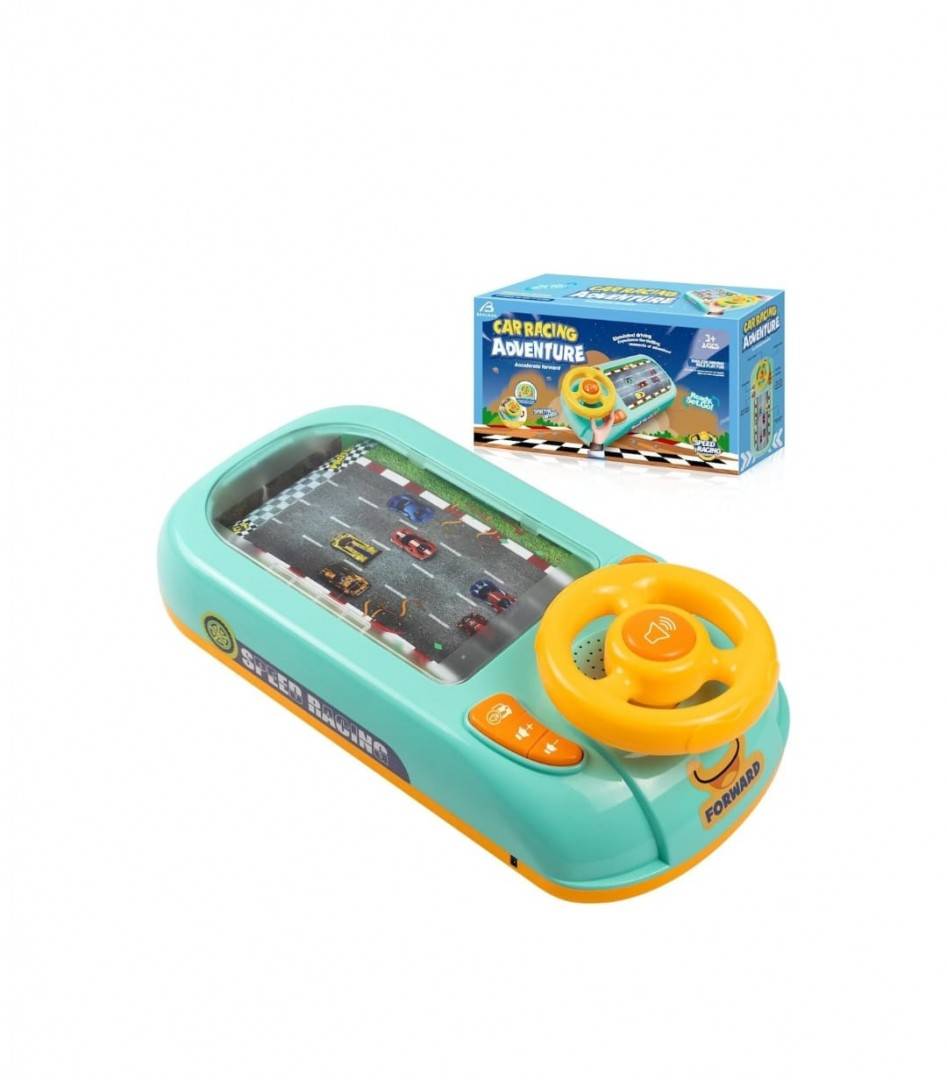 Jucarie interactiva copii, Simulator cu volan, MASHASHOP, multicolor, 43 cm