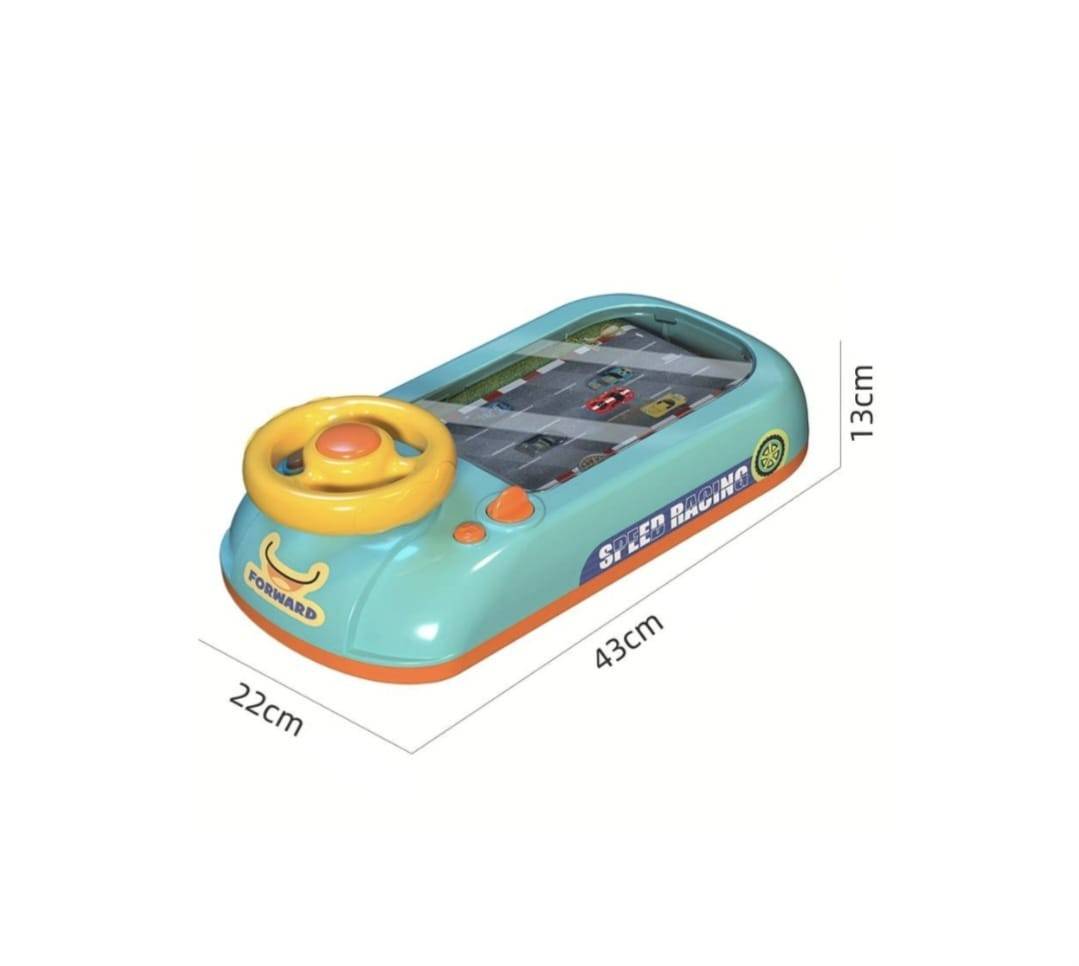 Jucarie interactiva copii, Simulator cu volan, MASHASHOP, multicolor, 43 cm