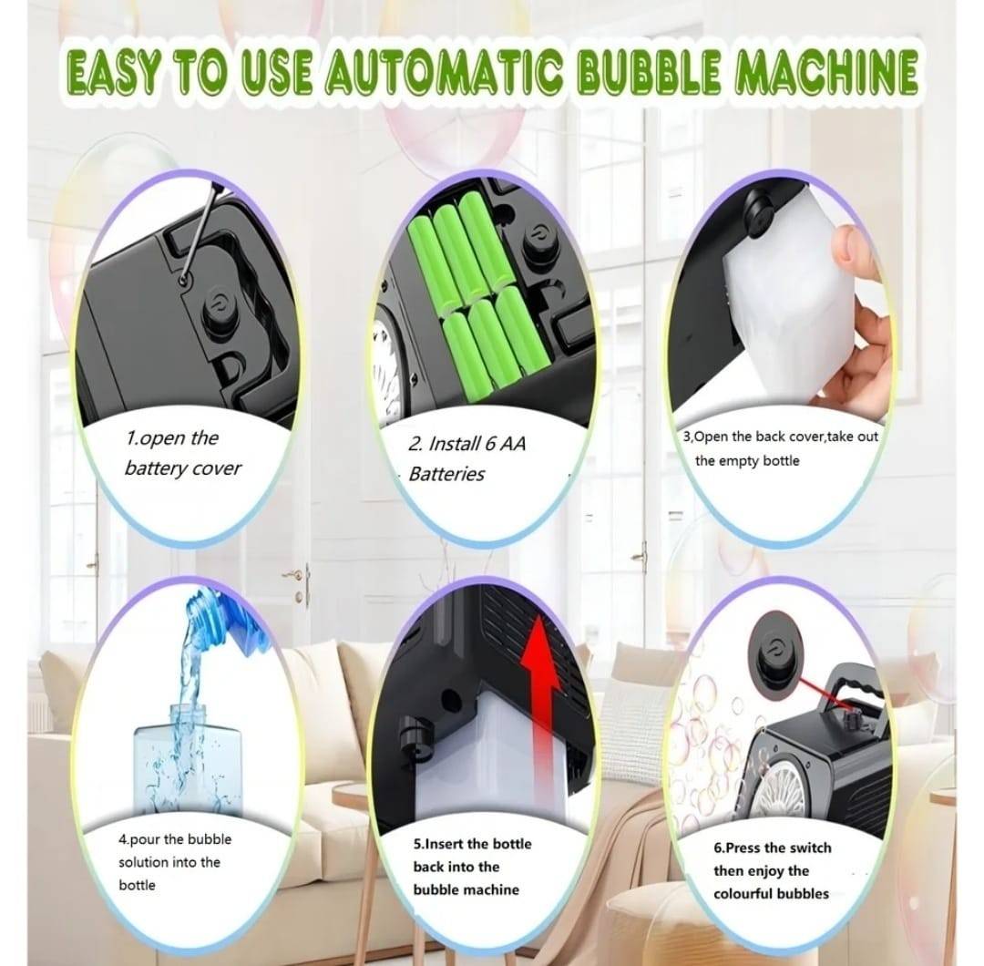 Jucarie Interactiva de Facut Baloane de Sapun, Automata, Portabila, 20 de Gauri, Lumini Led, Sistem Antiscurgere, negru, 20 c