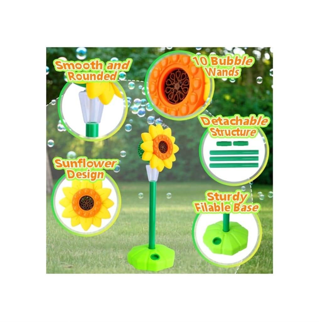 Jucarie Interactiva de Facut Baloane de Sapun, Floarea Soarelui, Automata, Portabila, lumini, usb, 119 cm