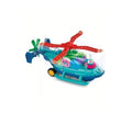 Jucarie interactiva, Elicopter transparent muzical cu interior multicolor, 20 cm