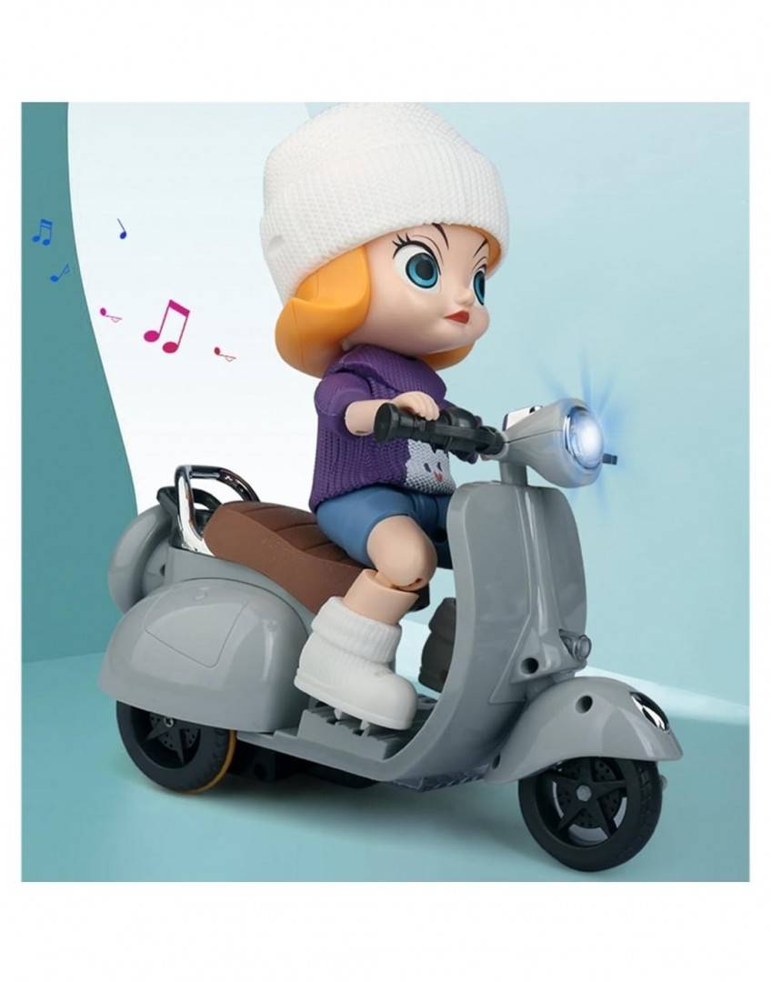 Jucarie interactiva, Fetita pe scooter, sunete si lumini, mov