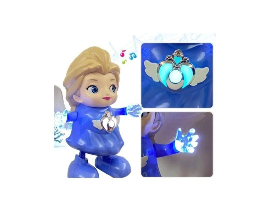 Jucarie interactiva, Model Elsa cu aripi, functie lumini/sunete, multicolor, 22 cm