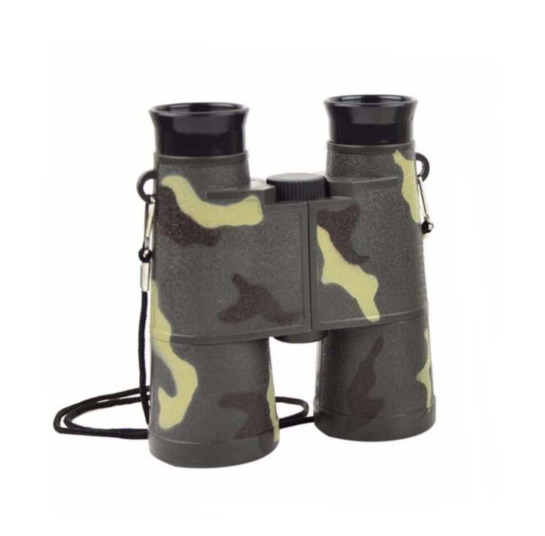 Jucarie interactiva pentru copii, Binoclu cu imprimeu camuflaj, negru/verde, 6 x 35 mm