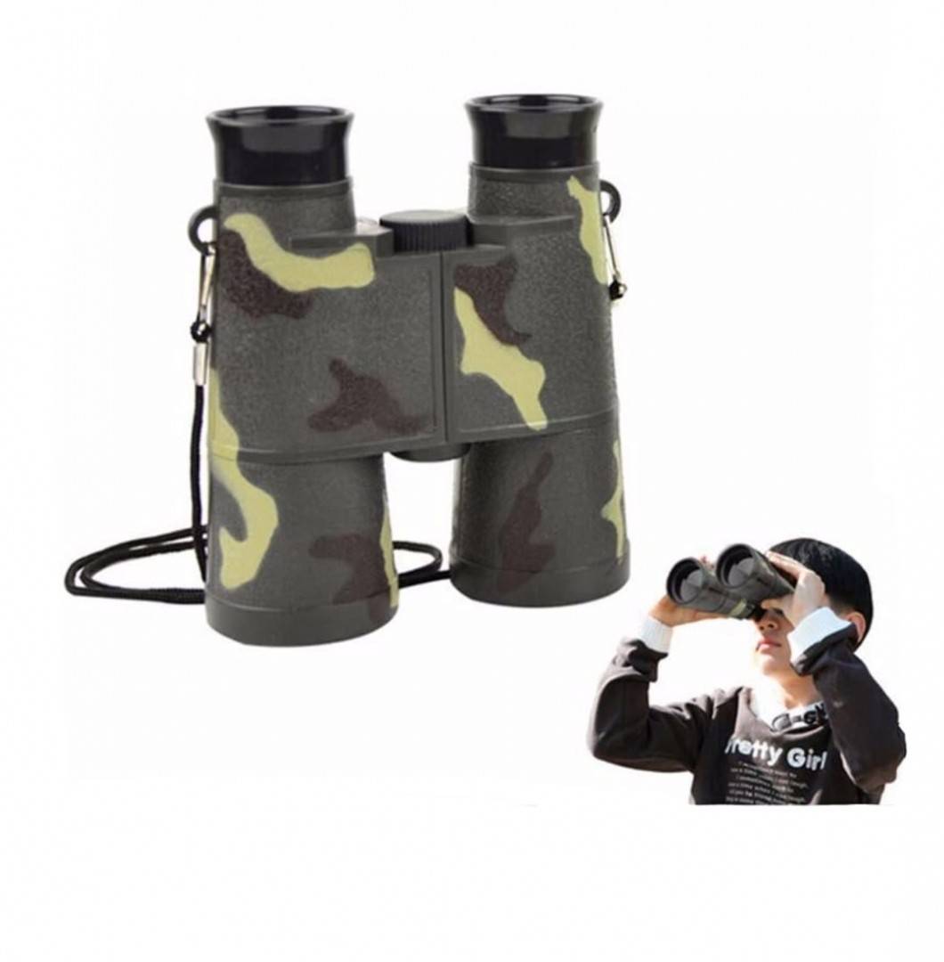 Jucarie interactiva pentru copii, Binoclu cu imprimeu camuflaj, negru/verde, 6 x 35 mm
