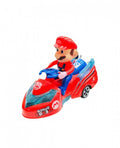 Jucarie interactiva pentru copii, Mario pe motocicleta, sunete si lumini, multicolor, 19 cm