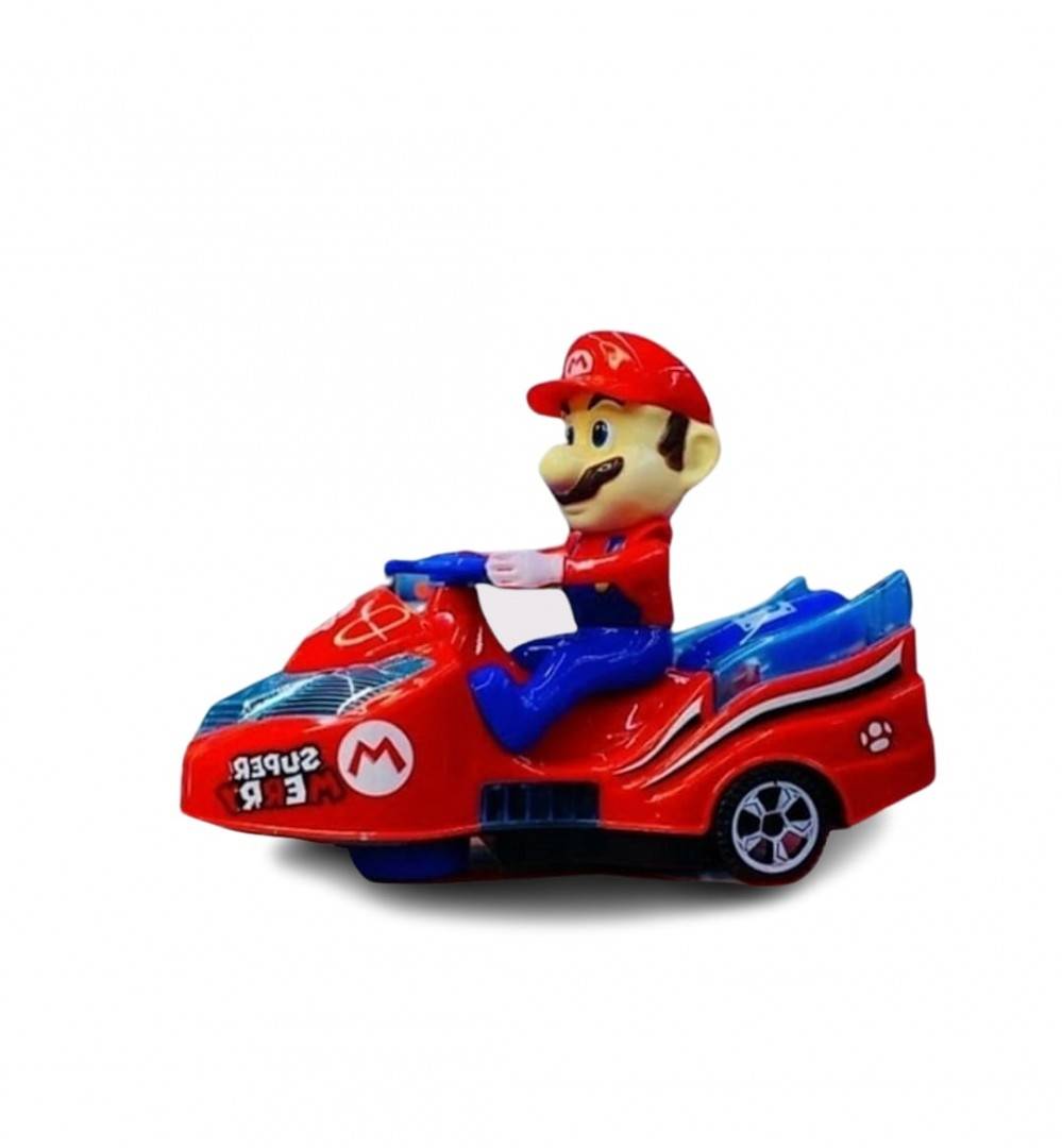 Jucarie interactiva pentru copii, Mario pe motocicleta, sunete si lumini, multicolor, 19 cm