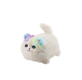 Jucarie interactiva, Pisicuta Puszek, miauna, misca ochii, canta, alb/multicolor, 27 cm