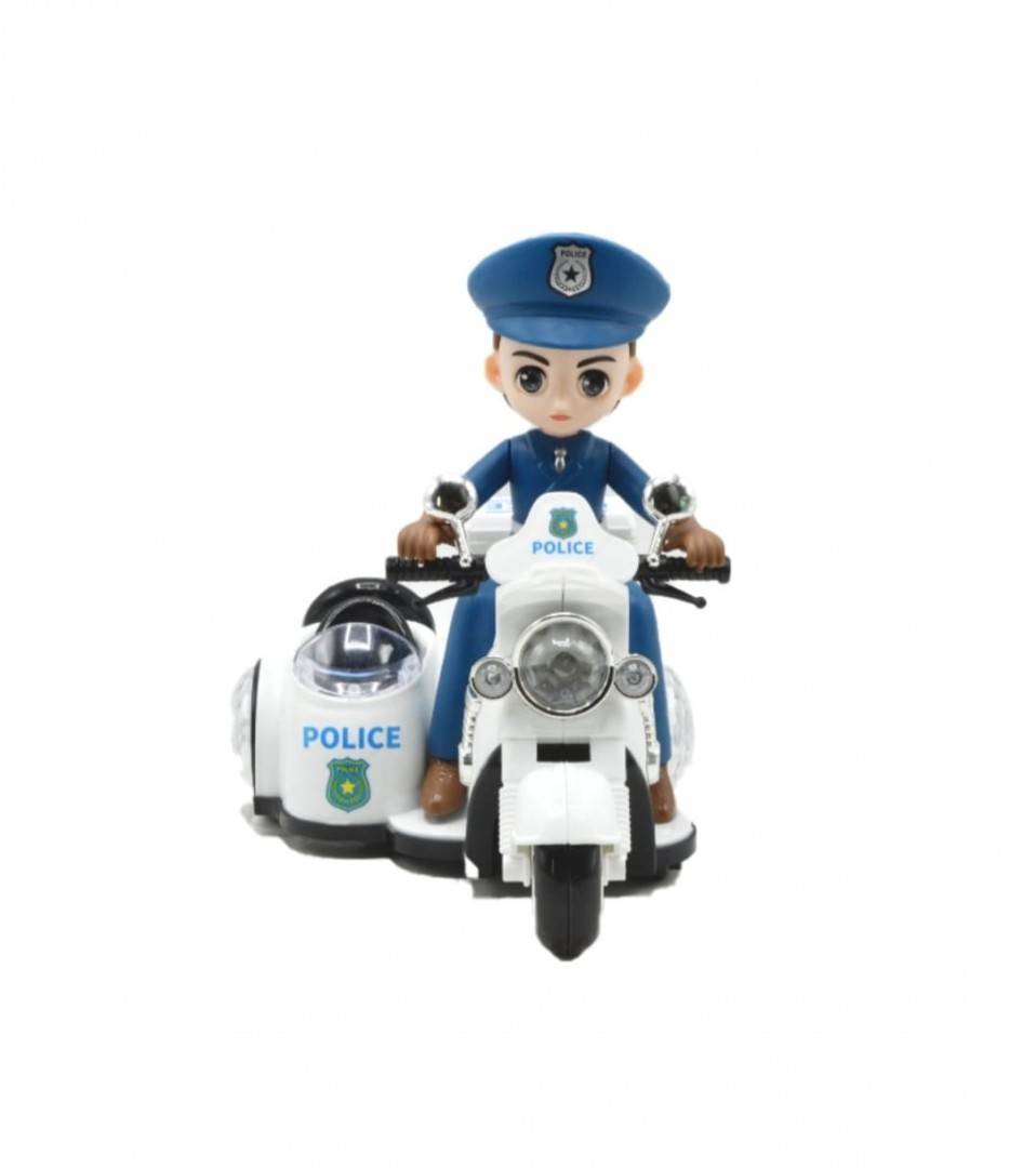 Jucarie interactiva, Politistul pe motocicleta, sunete si lumini, multicolor