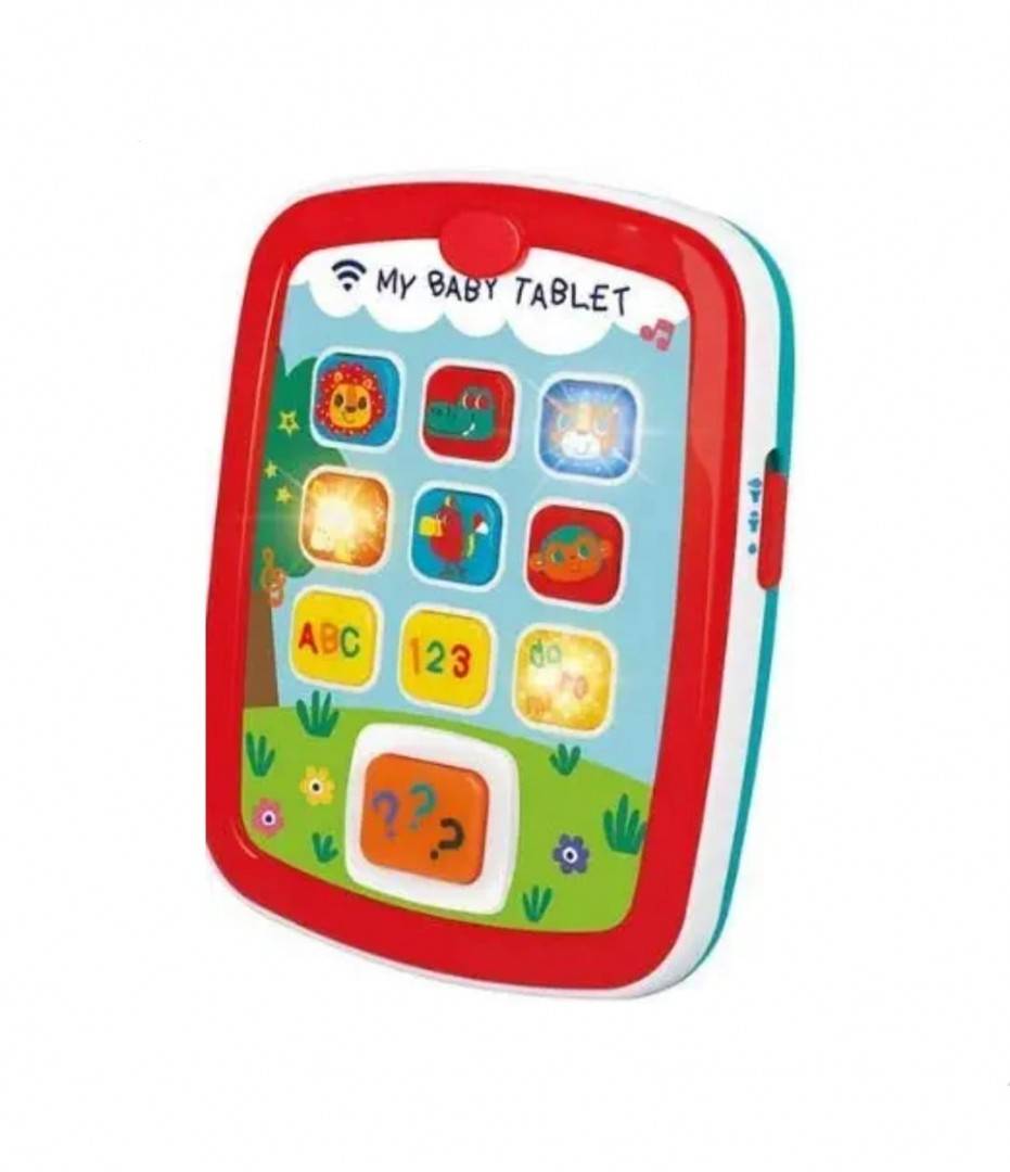 Jucarie interactiva, Prima Mea Tableta, Hola, sunete si lumini, multicolor, 12 cm, 6 luni+