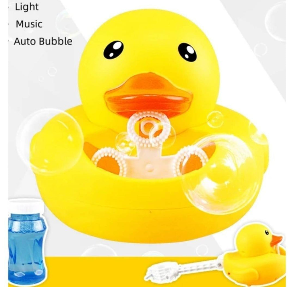 Jucarie interactiva Ratusca, de facut baloane, pentru bicicleta, galben, 14 cm