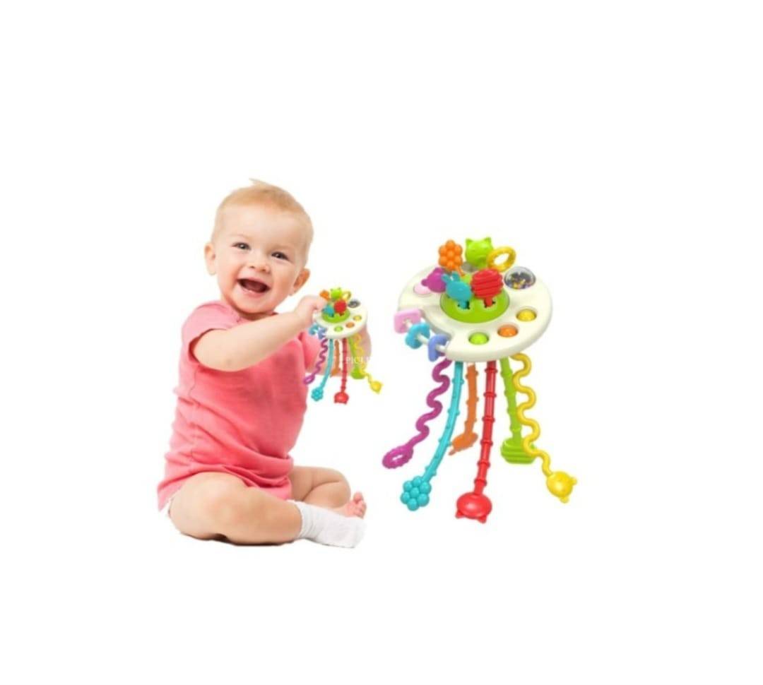 Jucarie interactiva, senzoriala, imbunatateste simtul tactil, vederea si auzul, dezvolta atentia, concentrarea, 18 cm