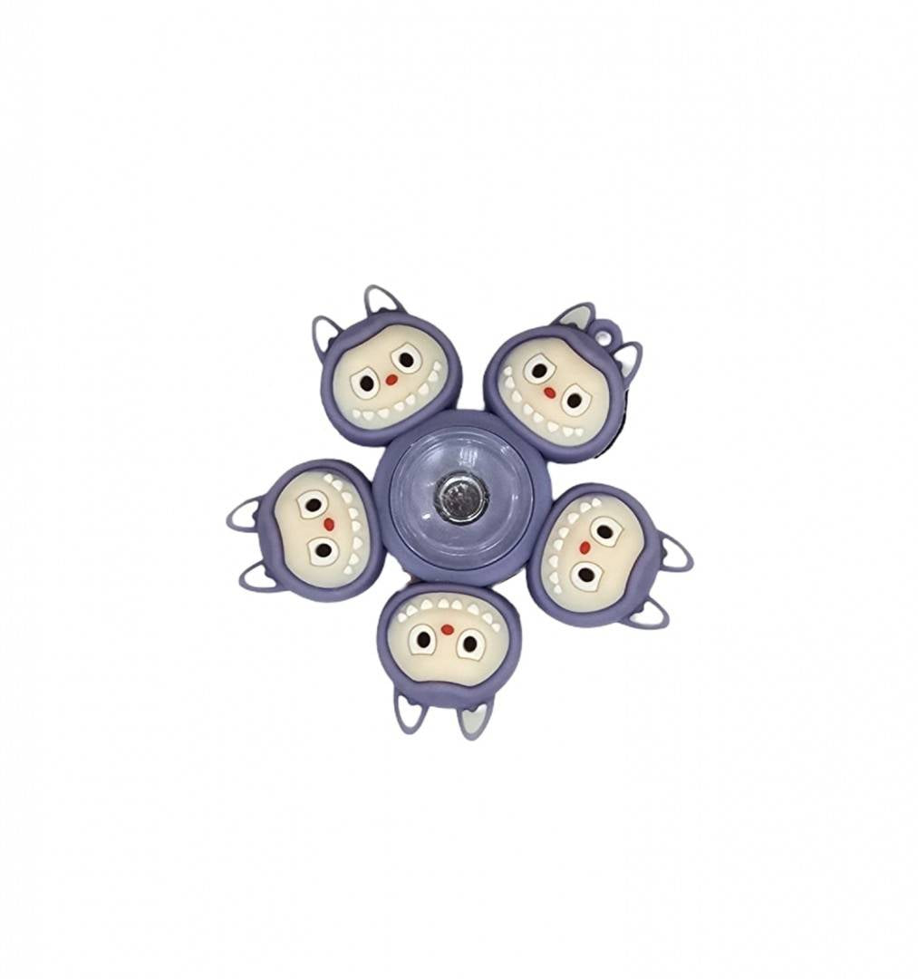 Jucarie interactiva, Spinner Labubu, mov, 6 cm