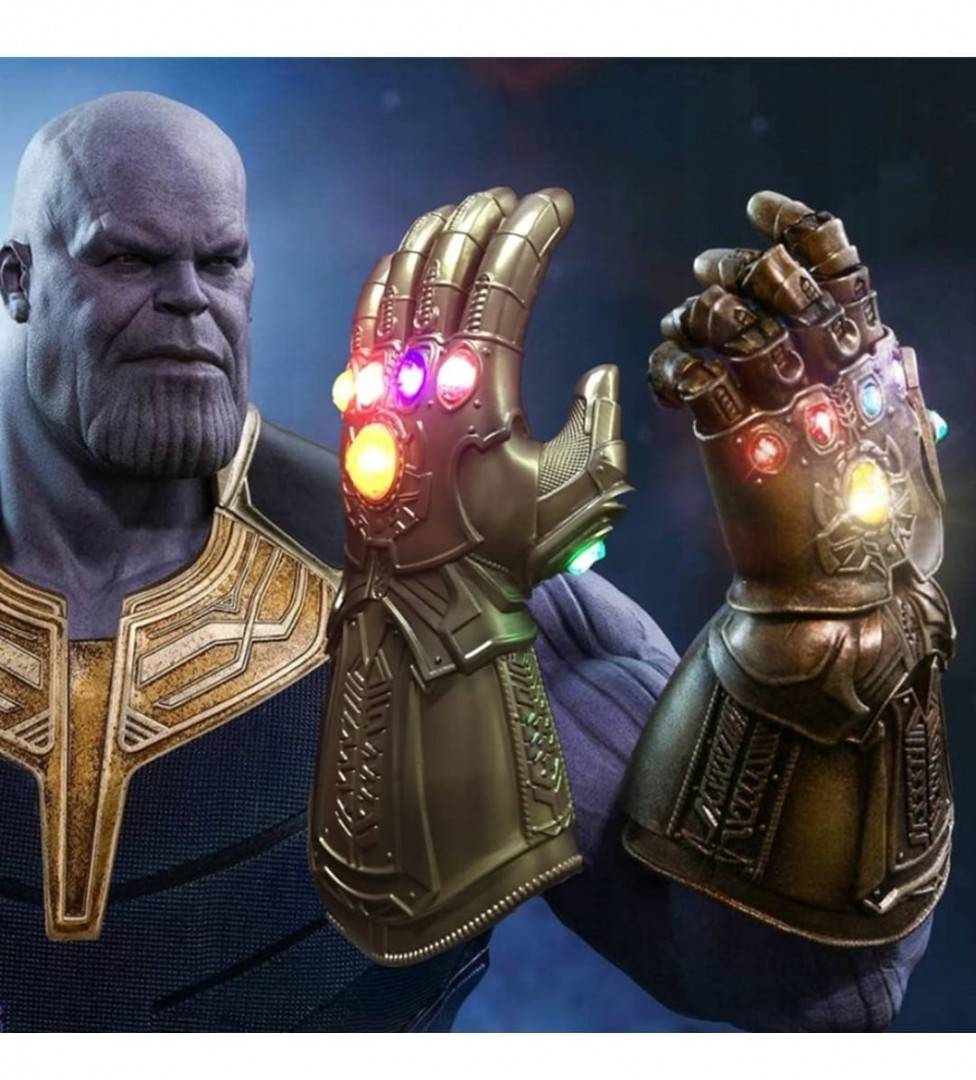 Jucarie Manusa lui Thanos, led si cristale, multicolor, 37 cm