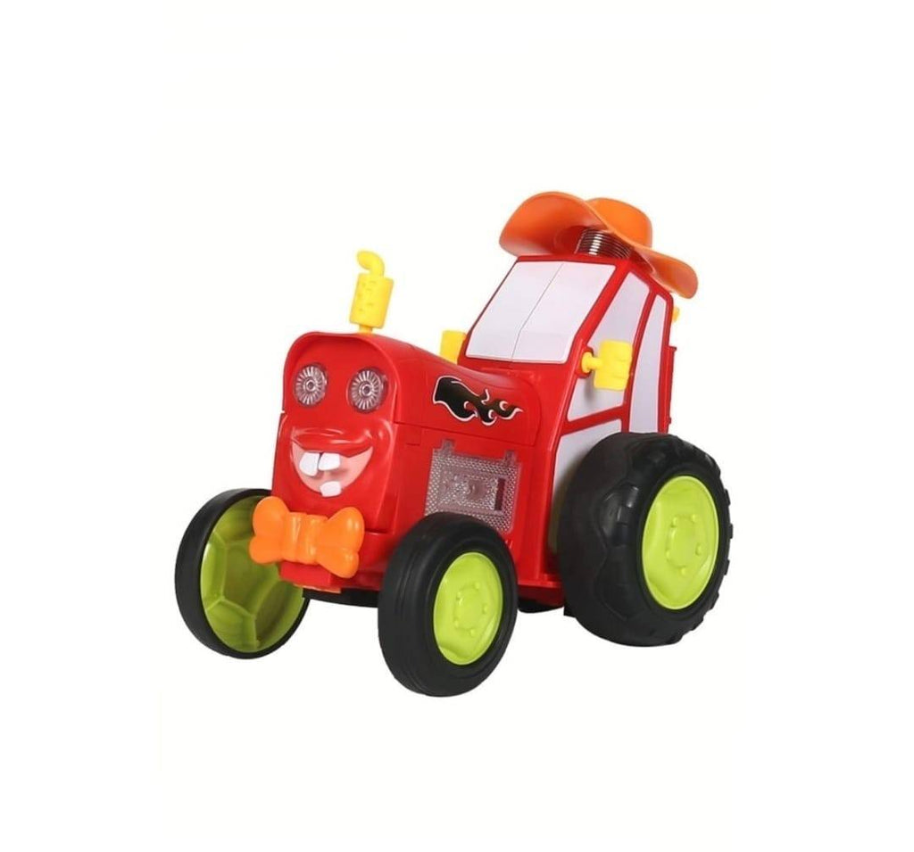 jucarie tractor muzical dansator cu lumini usb 21,13,15,cm,plastic, 3 ani+