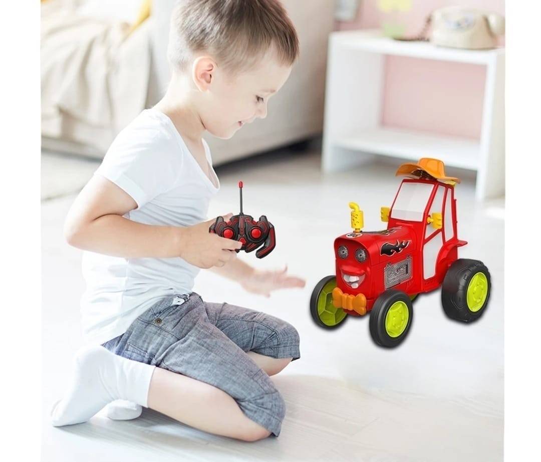jucarie tractor muzical dansator cu lumini usb 21,13,15,cm,plastic, 3 ani+