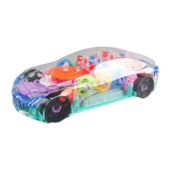 Jucarie masina cu sunete si lumini, transparenta, multicolor