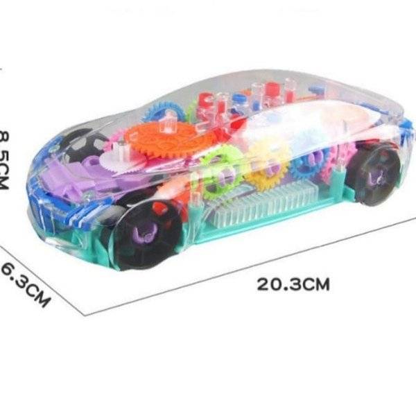 Jucarie masina cu sunete si lumini, transparenta, multicolor