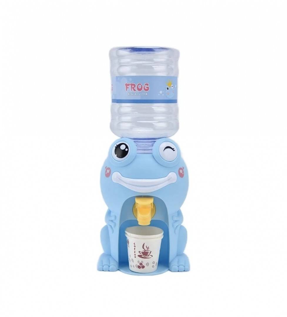 Jucarie Mini Dozator de apa, Cocoa Frog, 28 cm, albastru deschis