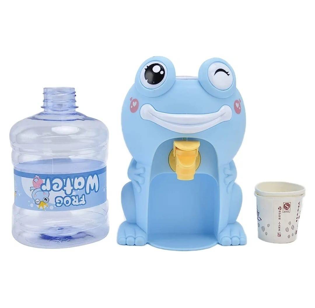 Jucarie Mini Dozator de apa, Cocoa Frog, 28 cm, albastru deschis