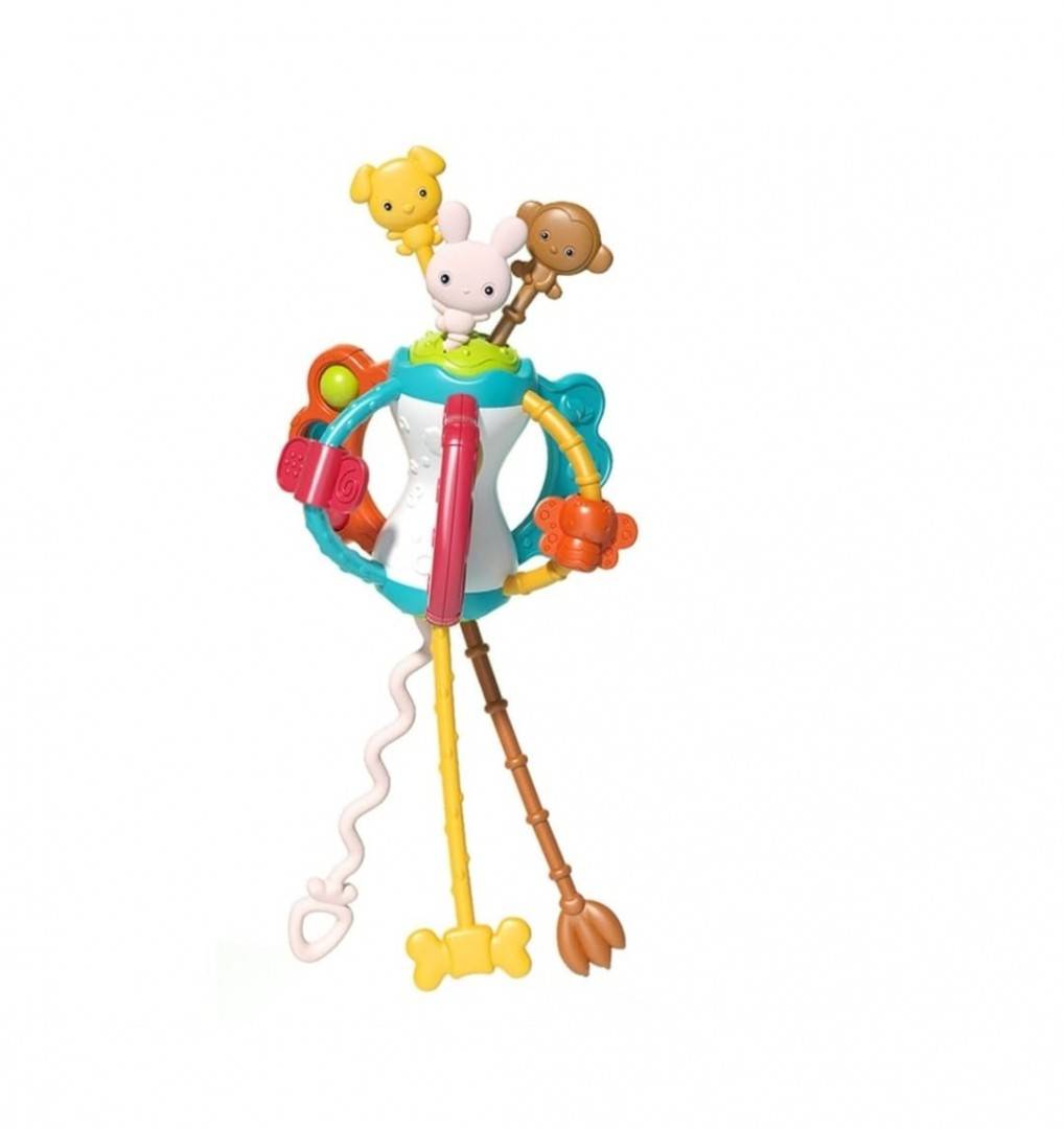 Jucarie Montessori bebe, multi - senzoriala din silicon, multicolor, 28 cm