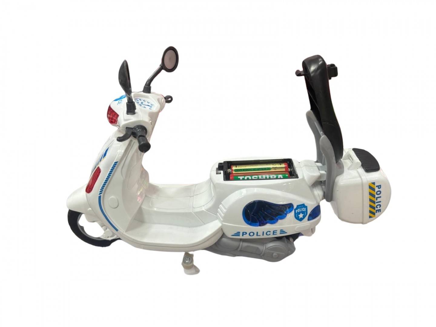 Jucarie motocicleta de politie cu politista, sunete, lumini, multicolor, 27 cm
