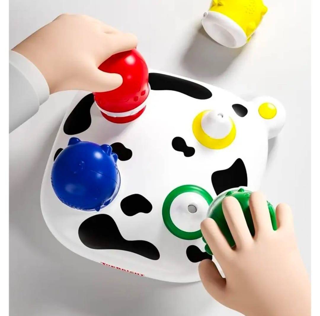 Jucarie motricitate fina Topbright, The fine Motor Skills Cow, multicolor