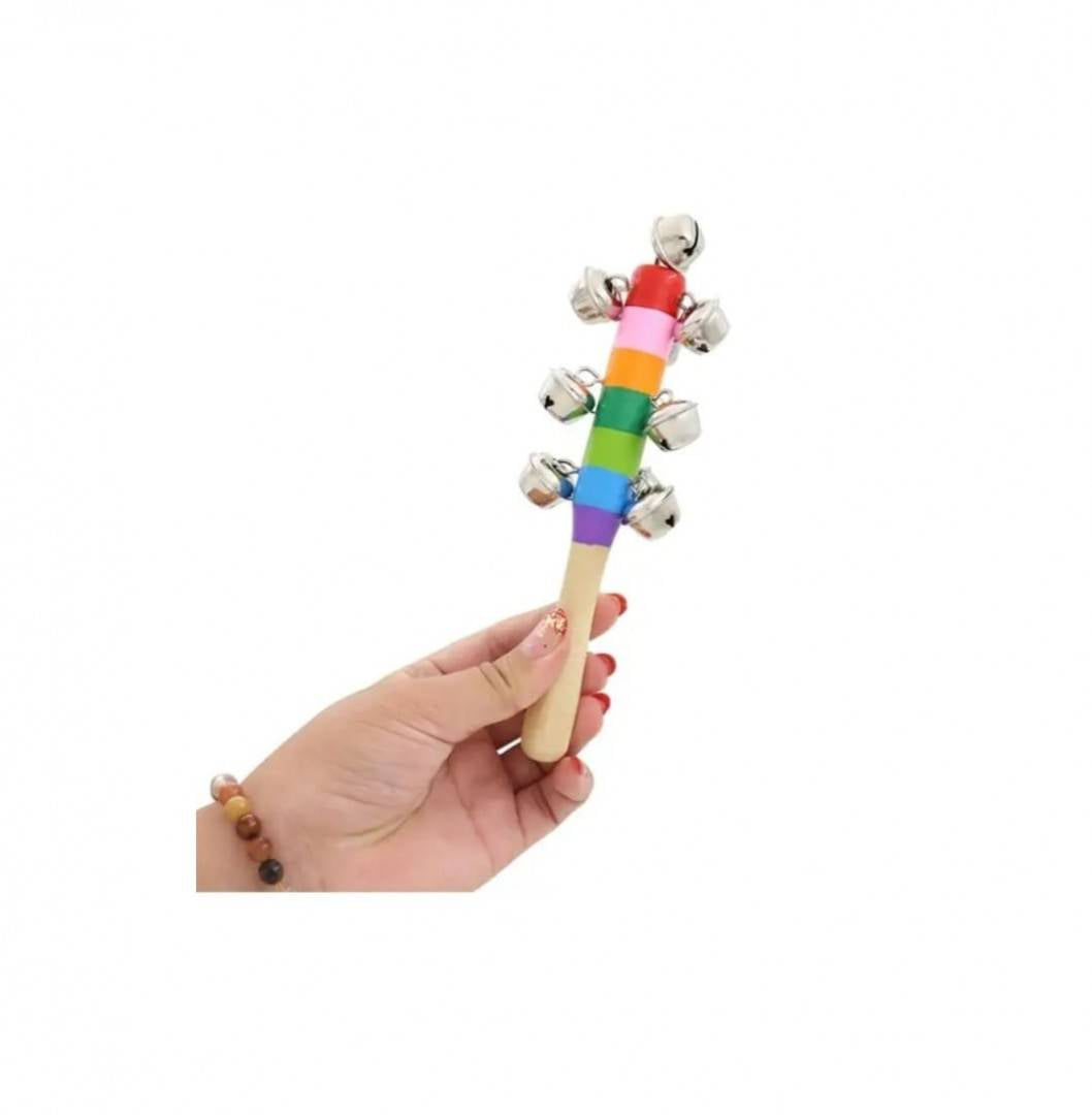 Jucarie muzicala, Clopotei cu maner, multicolor, 19 cm