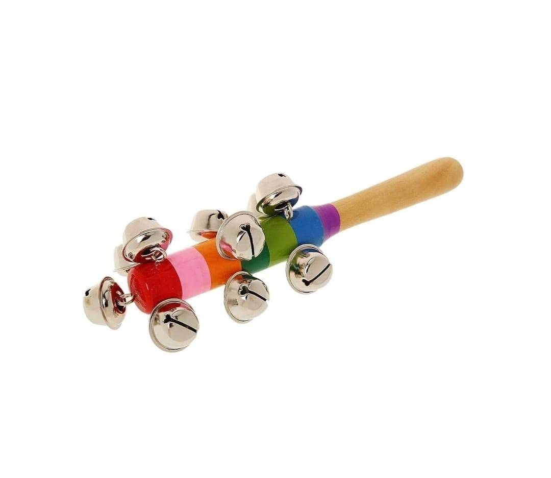 Jucarie muzicala, Clopotei cu maner, multicolor, 19 cm