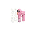 Jucarie Pistol de facut baloane de sapun, model Stitch Lilo, roz deschis, 18.5 cm