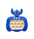 Jucarie Pop it electrica, tip Stitch pentru copii si adulti, sunet si lumini, albastru, 13 cm