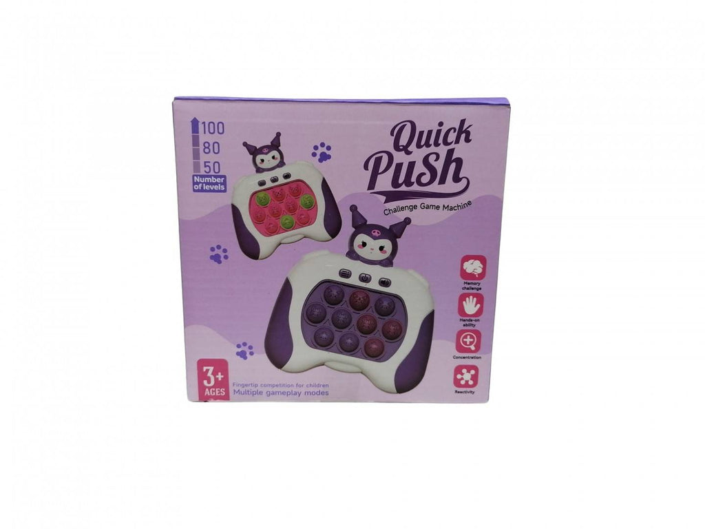 Jucarie Pop it electrica,Bubble Push, pentru copii si adulti, sunet si lumini, mov inchis/alb,13 cm