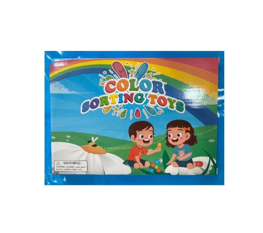 Jucarie senzoriala antistres pentru sortarea culorilor, Floricica, multicolor