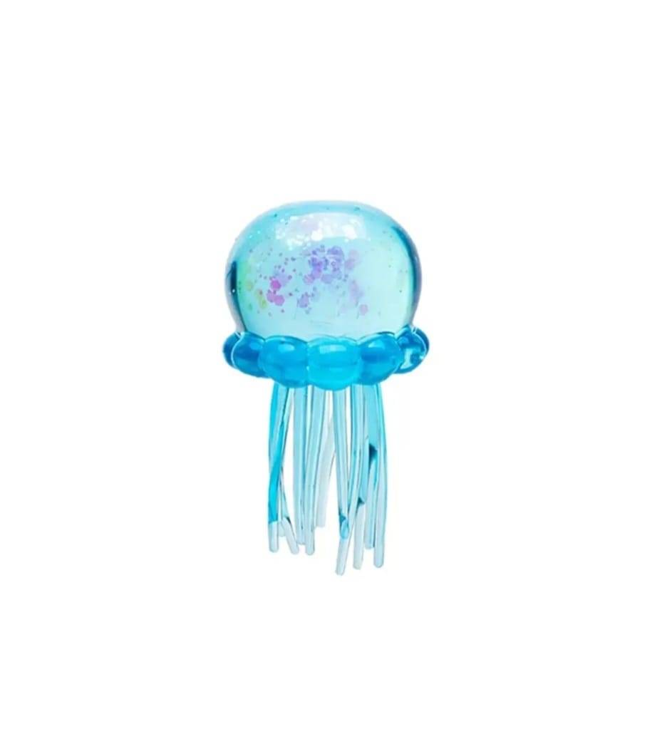 Jucarie senzoriala, Meduza, squishy, antistres, albastru, 8 cm