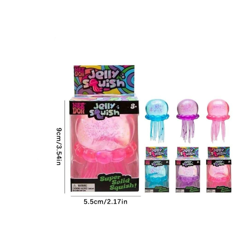 Jucarie senzoriala, Meduza, squishy, antistres, albastru, 8 cm