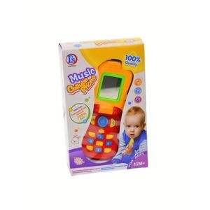 Jucarie Telefon interactiv cu clapeta , cu sunete , rosu , 16 cm