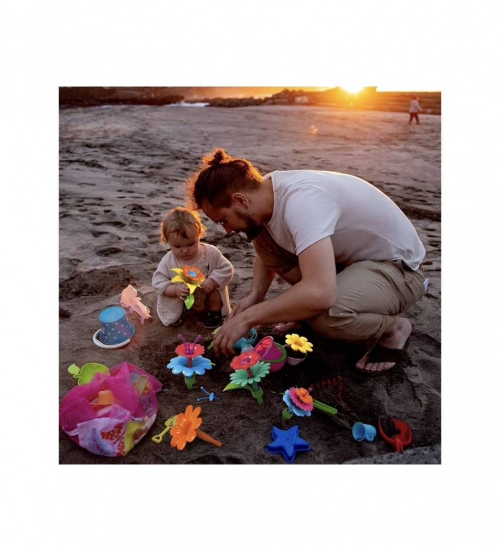 Set creativ cu aranjamente florale, jucarii cu blocuri de constructie in forma de flori, 96 piese