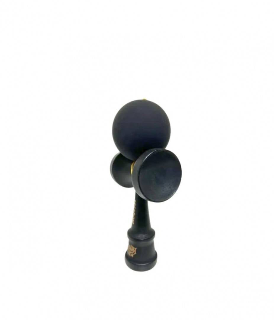 Kendama Freedom, USA, Rubber Grip, lemn, negru mat, 17.5 cm