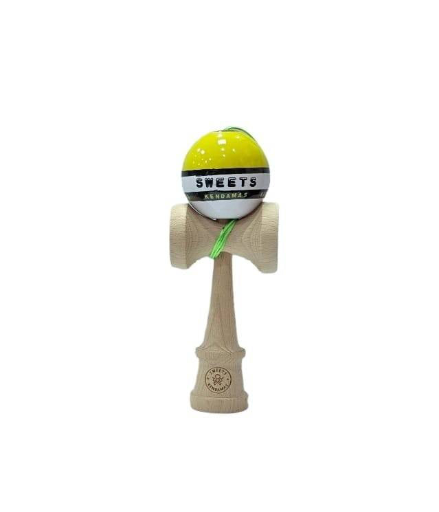 Kendama Sweets Kendamas, galben/alb, 18 cm