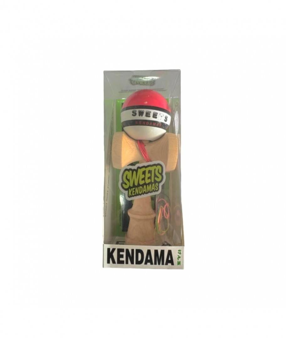 Kendama Sweets Kendamas, rosu/alb, 18 cm